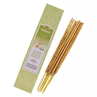 Благовония Тубероза (Tuberose Flora Incense Sticks), Aasha Herbals, 10 шт
