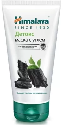 Маска Детокс с активированным углём и зелёным чаем, Himalaya Herbals, 75мл