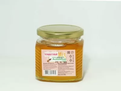 Мед Эспарцетовый натуральный, Дары Алтая, 500 г 