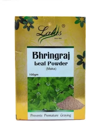Травяная маска для волос Брингарадж (Bhringraj Leaf Powder), Lalas, 100г