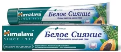 Зубная паста Белое сияние (Sparkly White) Himalaya, 75 мл/80г/150г