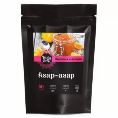 Агар-агар (Выпечка и десерты), Holy Om, 40 г