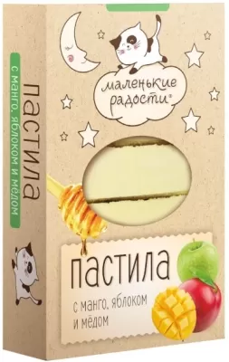 Пастила Маленькие радости с манго, яблоком и медом, Частные пасеки Берестова, 95 г 