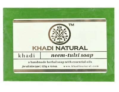 Мыло натуральное глицериновое Ним и Тулси (Neem Tulsi Soap) Khadi, 125г 