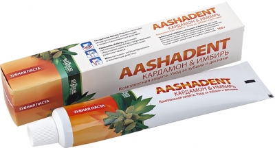 Зубная паста Кардамон-Имбирь Aasha Herbals, 100г