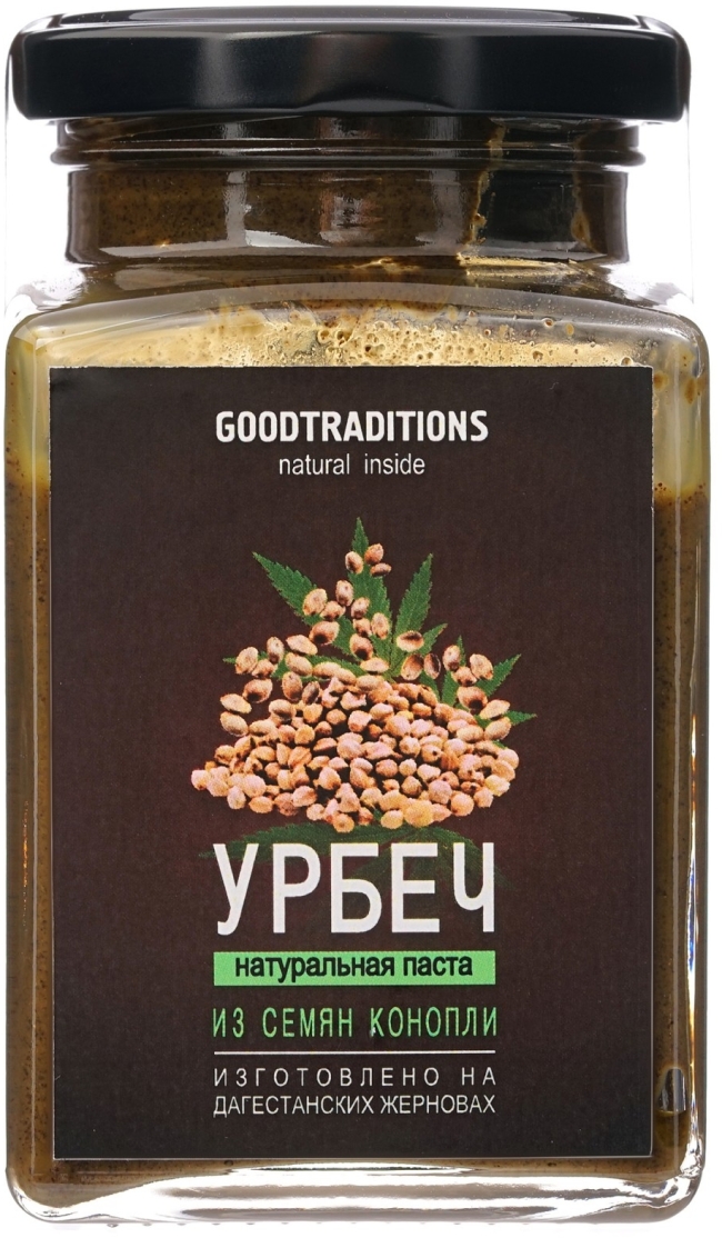 Урбеч из семян конопли, Добрые традиции, 230 г 