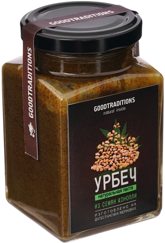 Урбеч из семян конопли, Добрые традиции, 230 г 