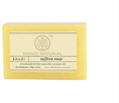 Мыло натуральное глицериновое Шафран (Saffron Soap) Khadi, 125г
