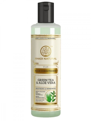 Кондиционер для волос Зеленый чай и Алоэ Вера (Hair Conditioner Green Tea & Aloe Vera), Khadi, 210 мл