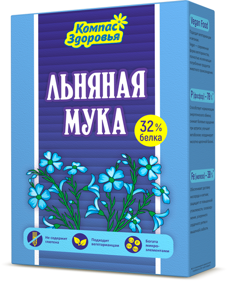 Мука Льняная, Компас Здоровья, 300 г