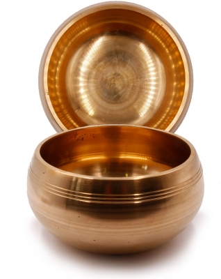Чаша поющая Gold настройка чакр (литая) 7 металлов, d-10 см, 400-600гр