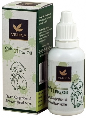 Масло цитрусовое с Имбирем и Тулси от простуды и гриппа, (Cold n Flu oil) Veda Vedica, 30мл