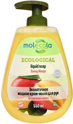 Экологичное крем-мыло "Солнечное манго", Molecola, 550 мл