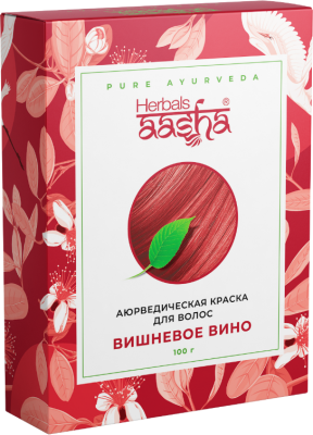 Краска для волос аюрведическая Вишневое вино Aasha Herbals, 100г