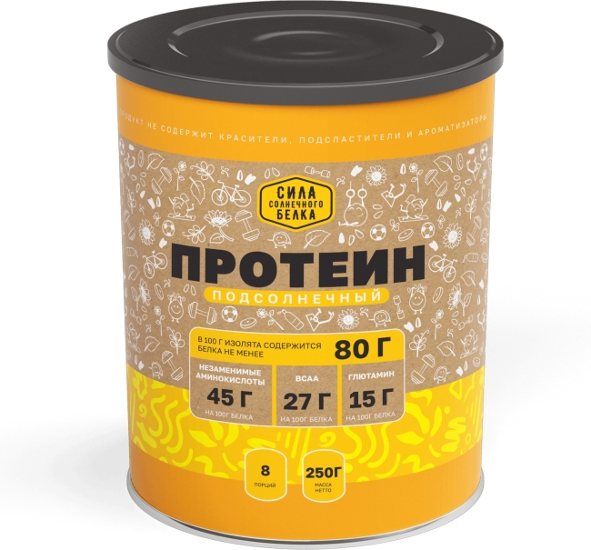 Протеин подсолнечный, Оргтиум, 250г