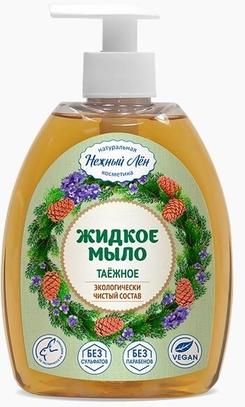 Таёжное, мыло жидкое, Нежный лен, 500мл Таёжное, мыло жидкое, Нежный лен, 500мл