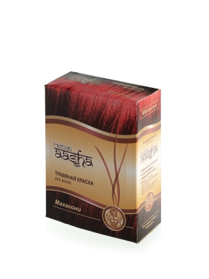 Краска для волос травяная Махагони Aasha Herbals, 6х10г Краска для волос травяная Махагони Aasha Herbals, 6х10г