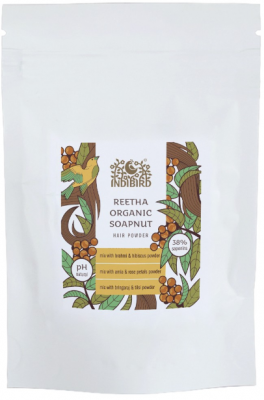 Ритха, мыльный орех органический, порошок для тела и волос (Reetha Organic Soapnut), Indibird, 100г/400г/1 кг