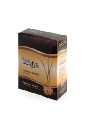 Краска для волос травяная Черный кофе Aasha Herbals, 6х10г