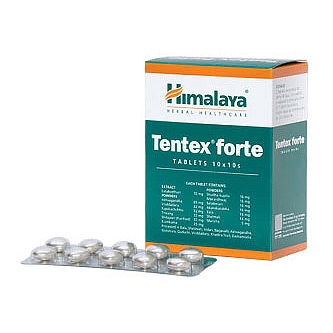 -15% Тентекс форте оригинальный (Tentex Forte) Himalaya, 10 таб. (незначительное повреждение целостности блистера)