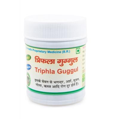 Трифала Гуггул (Triphla Guggul) Adarsh, таблетки, 40г