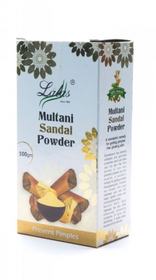 Маска для лица глина Мултани и порошок сандала (Multani Sandal Powder), Lalas, 100г