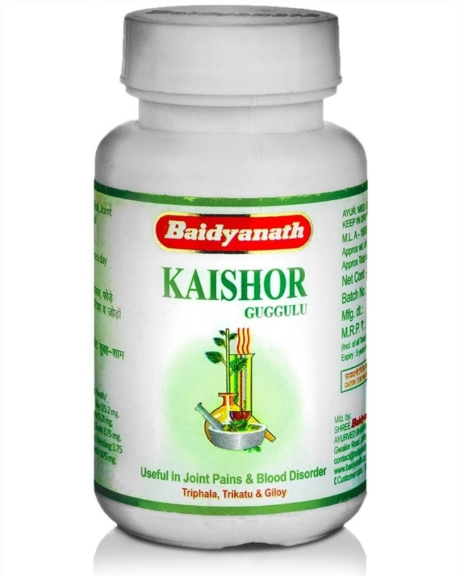 Кайшор гуггул (Kaishor guggulu) Baidyanath, 80 таб.