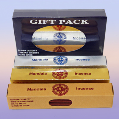 Благовония тибетские Мандала, подарочный набор (TibHouse Mandala gift pack), Непал, 3 аромата