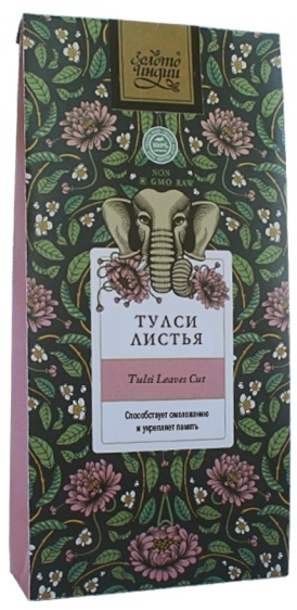 Тулси, лист резаный (Tulsi Leaves Cut), Золото Индии, 100г/1кг Тулси, лист резаный (Tulsi Leaves Cut), Золото Индии, 100г/1кг