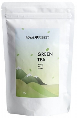 Зеленый чай с манго, годжи и кэробом (Green Tea) Royal Forest, 75 г 