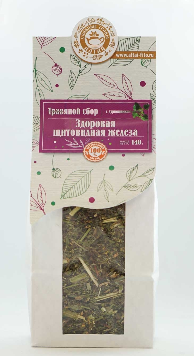 Здоровая щитовидная железа, травяной сбор, Славные Tравы Алтая, 140 г Здоровая щитовидная железа, травяной сбор, Славные Tравы Алтая, 140 г