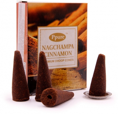 Благовония Корица интенсивный аромат (cones Back Flow Cinnamon ) PPURE, 15 г