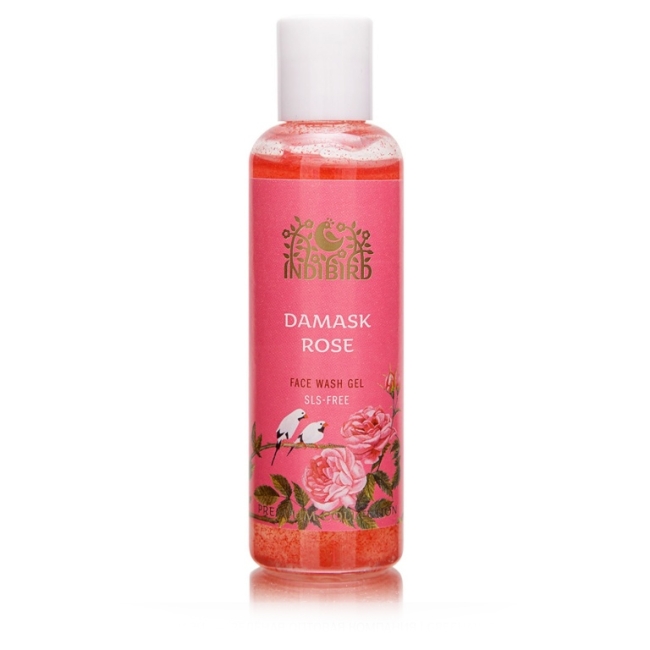 Дамасская роза, гель для умывания, без сульфатов (Damask Rose Face Wash SLS-free), Indibird, 100мл Дамасская роза, гель для умывания, без сульфатов (Damask Rose Face Wash SLS-free), Indibird, 100мл