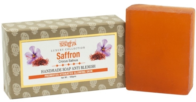 Мыло ручной работы Шафран, Aasha Herbals, 100г
