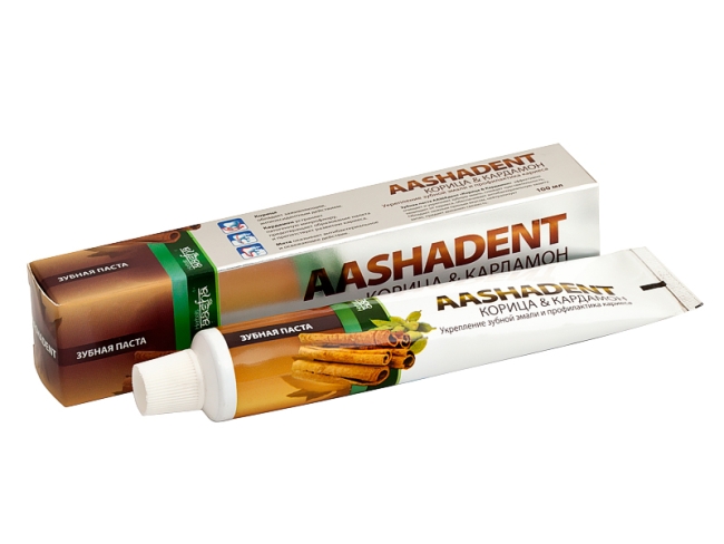Зубная паста Корица-Кардамон, Aasha Herbals, 100г Зубная паста Корица-Кардамон, Aasha Herbals, 100г