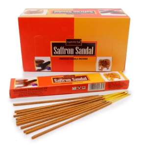 Благовония Шафран и Сандал (NS Saffron Sandal) NANDITA, 15 г