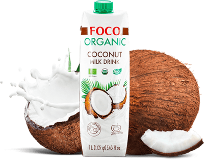 Органический Кокосовый Молочный Напиток, Organic Coconut Milk Drink "FOCO", 330мл/ 1л