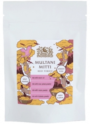 Порошок для лица и тела Мултани Митти (Multani Mitti Body Powder), Indibird, 50г/1 кг