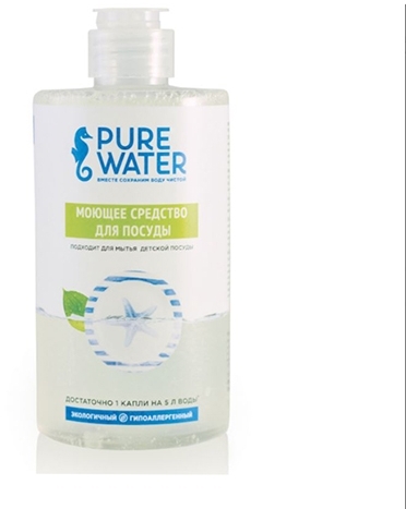 Моющее средство для посуды, гипоаллергенное, Pure Water, 450мл Моющее средство для посуды, гипоаллергенное, Pure Water, 450мл