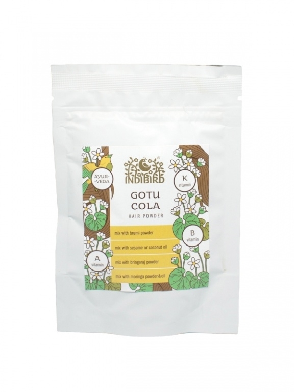 Готу Кола, маска - порошок для волос (Gotu Cola Powder), Indibird, 50 г