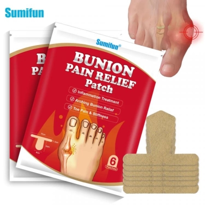 Буньён (Bunion Pain Relief Patch Sumifun) пластырь для лечения валгусной деформации суставов, 6 шт