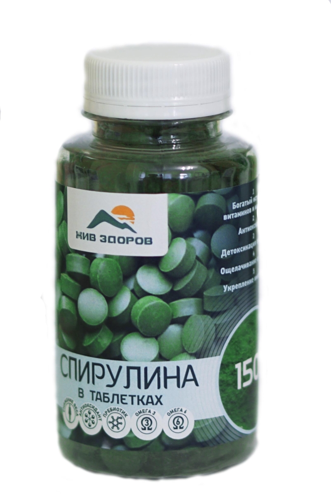 Спирулина таблетки, Жив Здоров, 150г/230г Спирулина таблетки, Жив Здоров, 150г/230г