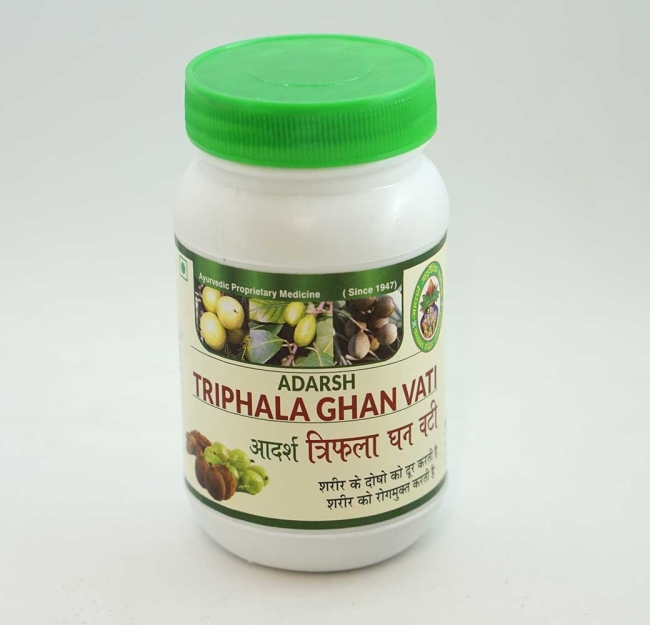 Трифала Гхан Вати (Triphala Ghan Vati) Adarsh, таб. 50г/100г Трифала Гхан Вати (Triphala Ghan Vati) Adarsh, таб. 50г/100г