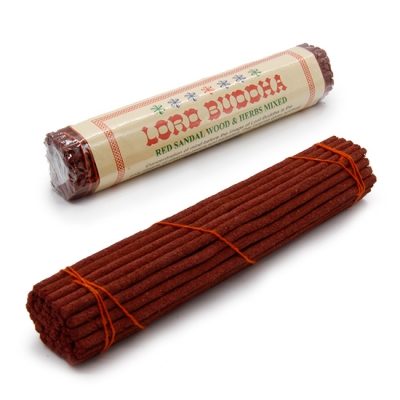 Благовония Господь Будда Красный сандал и микс трав (Lord Buddha Red Sandal & Herbs mix), Непал, 14,5cm, 27г/38г