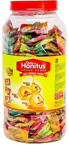 Хонитус, леденцы от кашля, (Honitus cough drops), Dabur, 1шт / 315шт