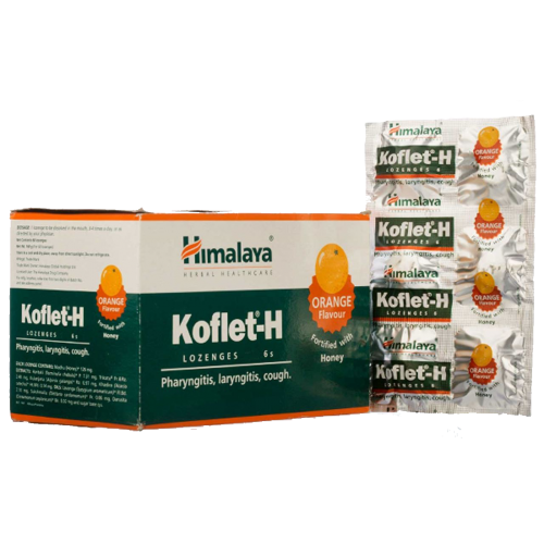 Кофлет Апельсин, леденцы от кашля, (Koflet-H), Himalaya, 6шт/60шт