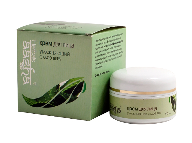Крем для лица увлажняющий с Алое Вера, Aasha Herbals, 50 г Крем для лица увлажняющий с Алое Вера, Aasha Herbals, 50 г