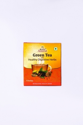 Зеленый чай с травами для Здоровья Пищеварительной системы(Green tea with Healthy & Diges) Baps Amrut, 10 пакетов