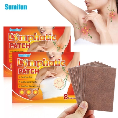 Лимфатик (Limphatic Patch Sumifun) травяной пластырь для лимфатической детоксикации, 8 шт 