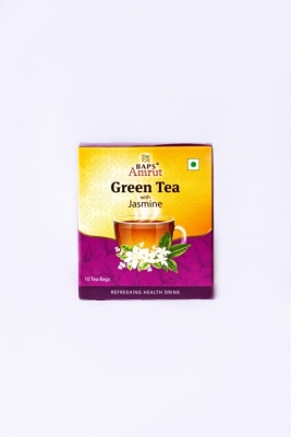 Зеленый чай с Жасмином (Green tea with Jasmine Flavour) Baps Amrut, 10 пакетов